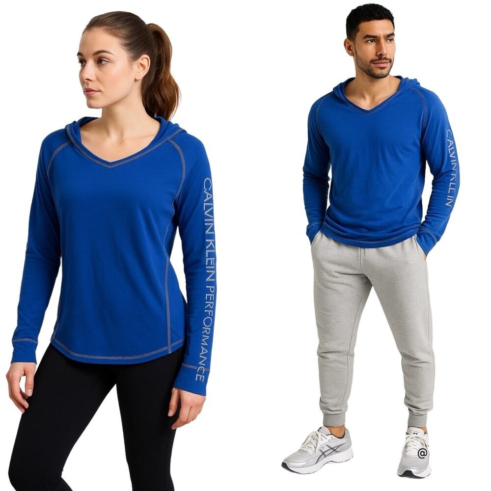 Calvin Klein Performance Quick Dry Long Sleeve Hoodie, Reflective 2X Unisex‎